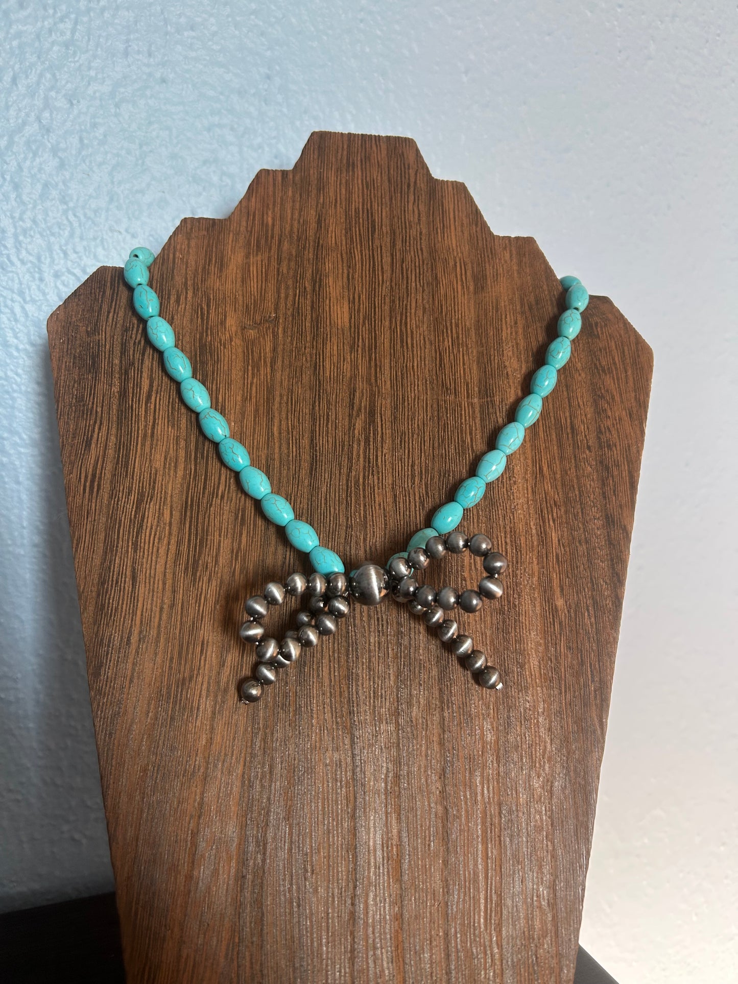 Faux Bow Necklace