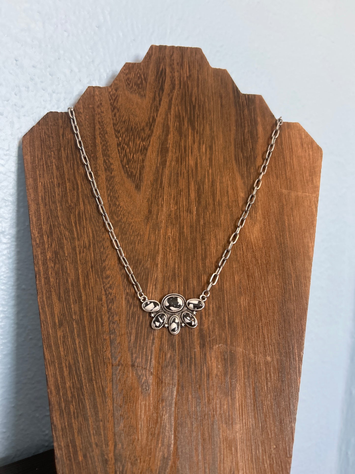 Faux Black and White Necklace