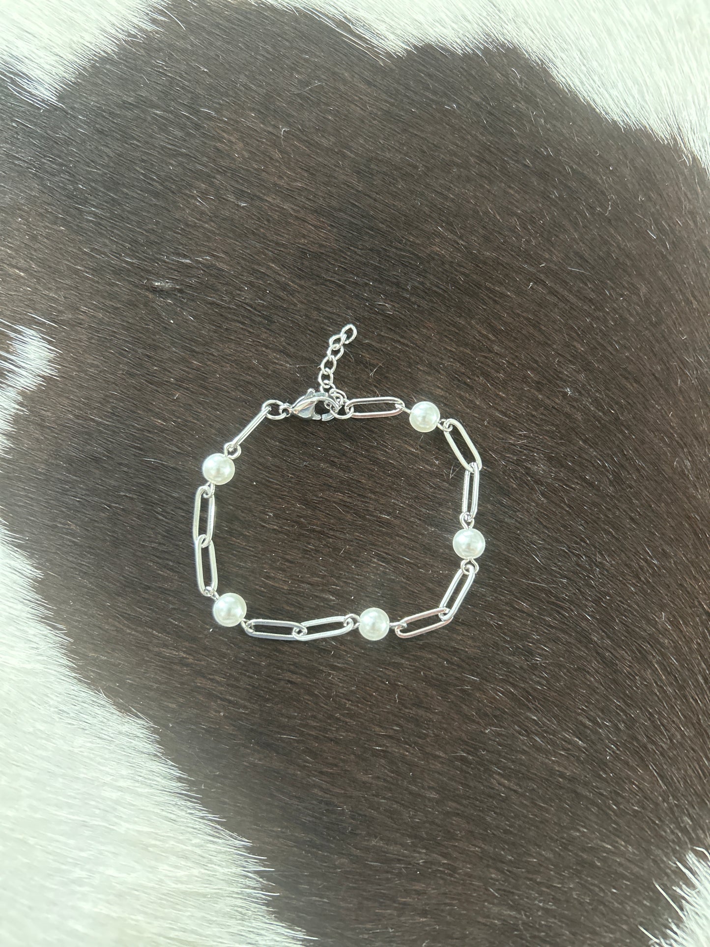 Chain and Pearl Bracelet