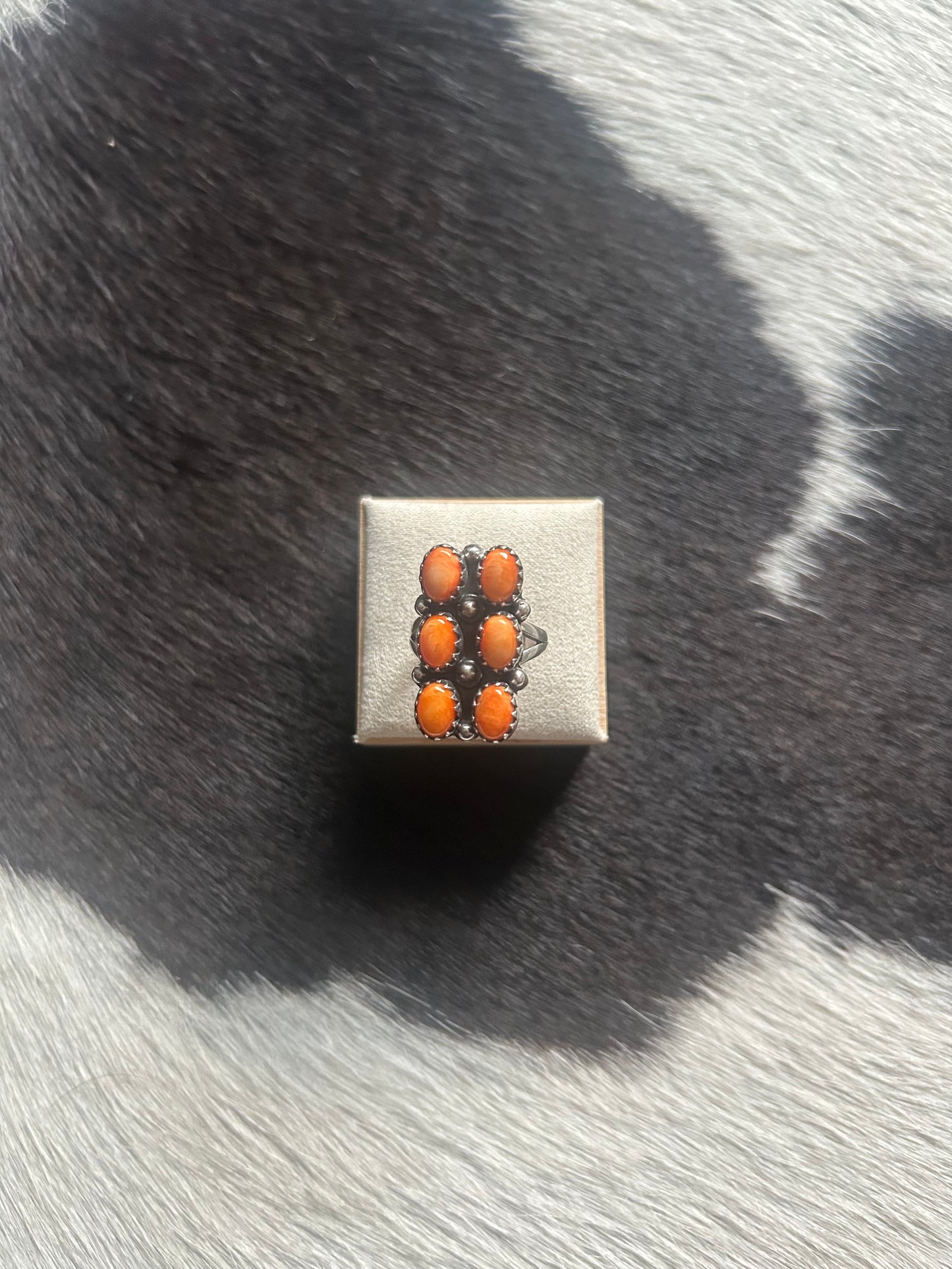 Orange Spiny Ring (Size 7)