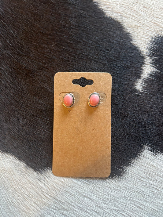 Pink Conch Earrings