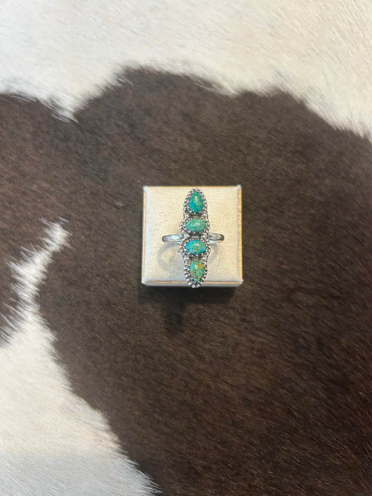 Turquoise Crawler Ring