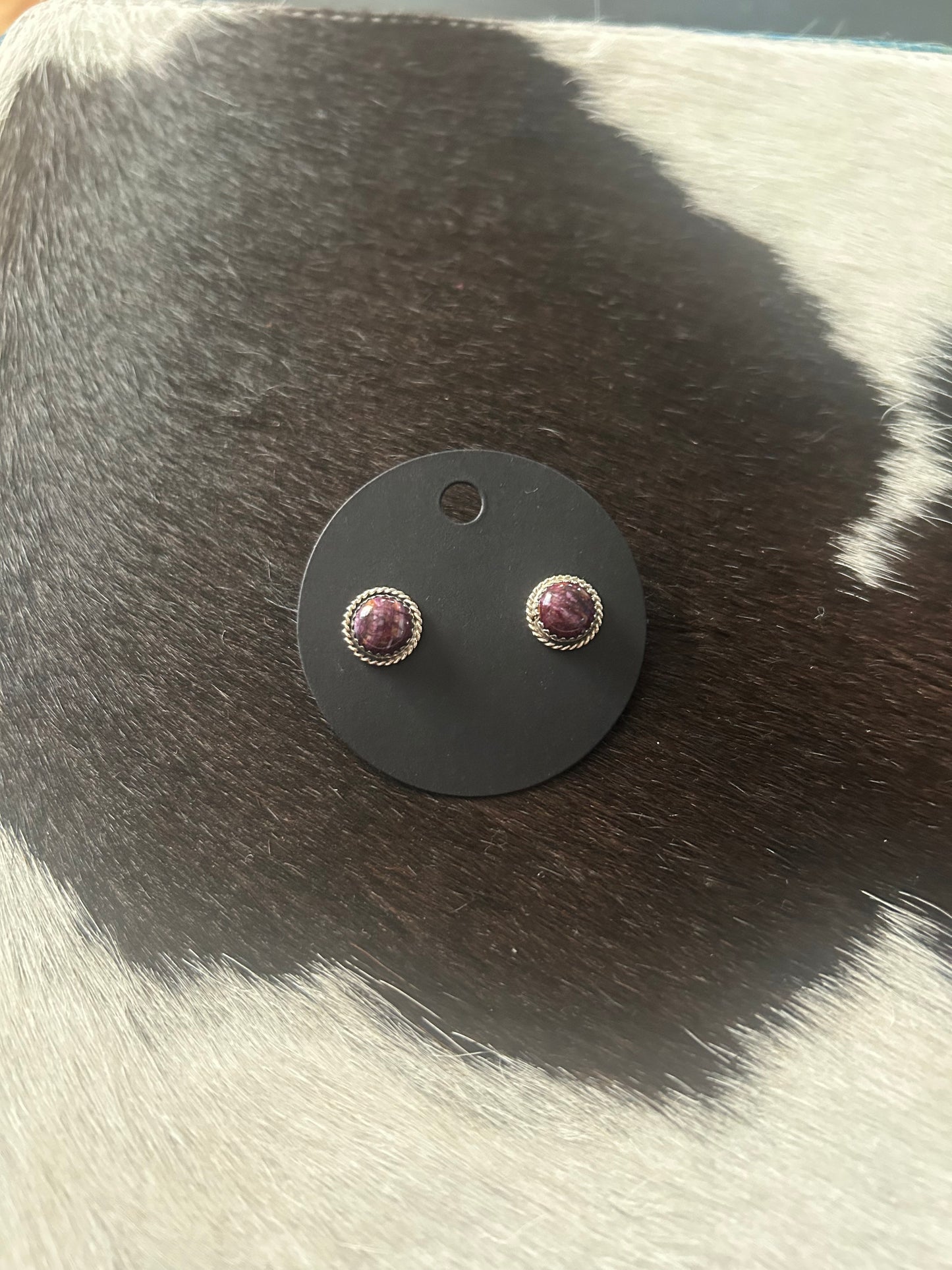 Purple Spiny Earrings