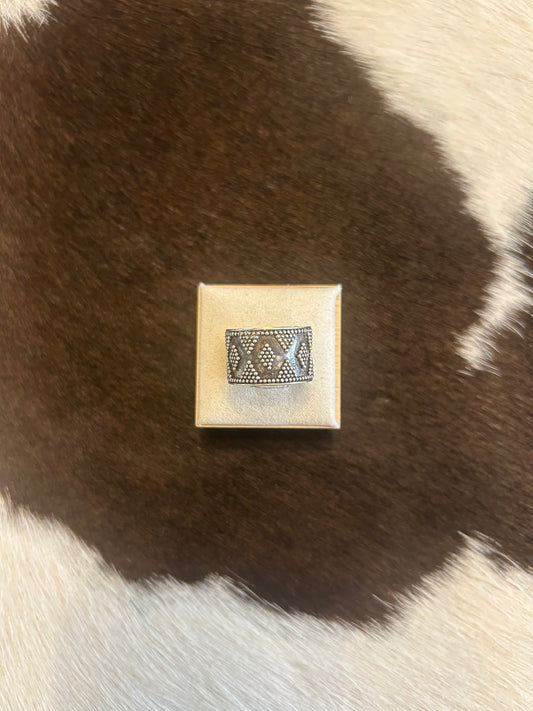 Aztec Stamped Ring