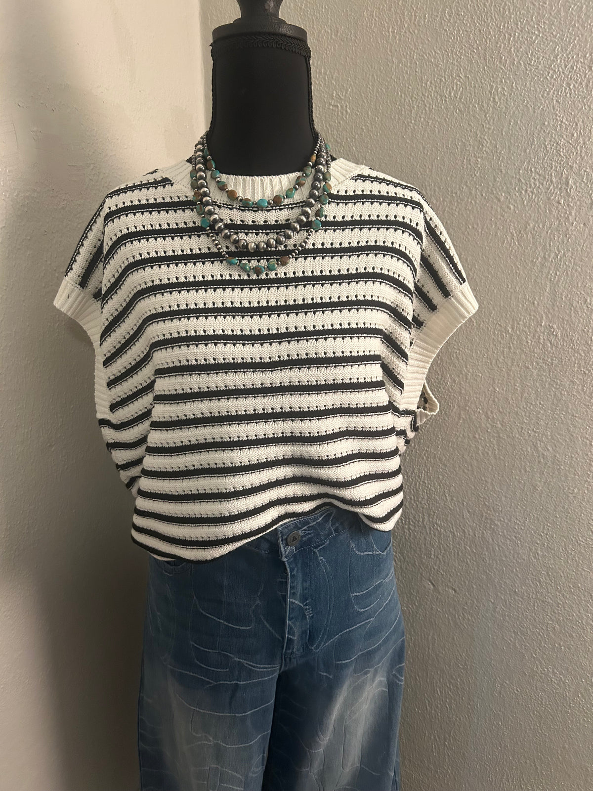 Stripe Sweater Vest