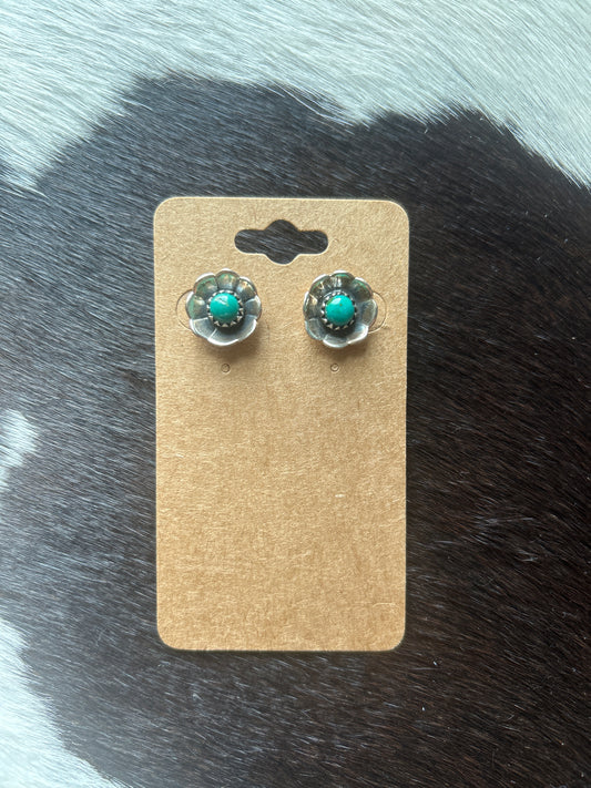 Turquoise Flower Earrings