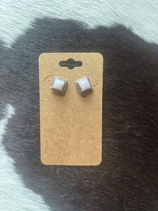 Pink Conch Earrings
