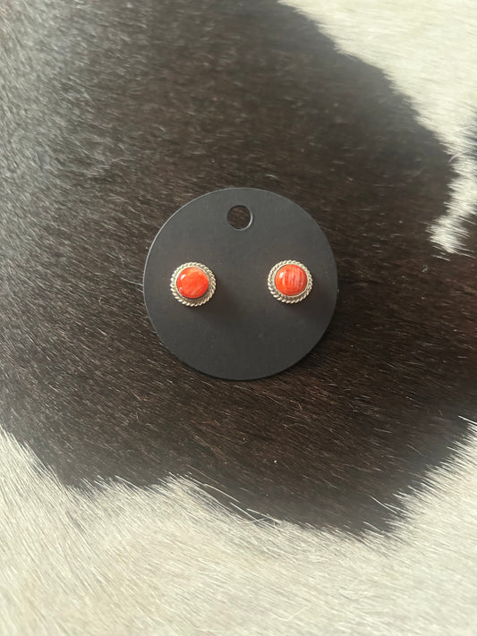 Red Spiny Earrings (#2)