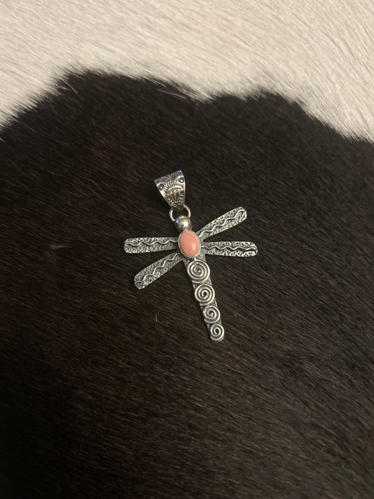 Pink Dragonfly Pendant