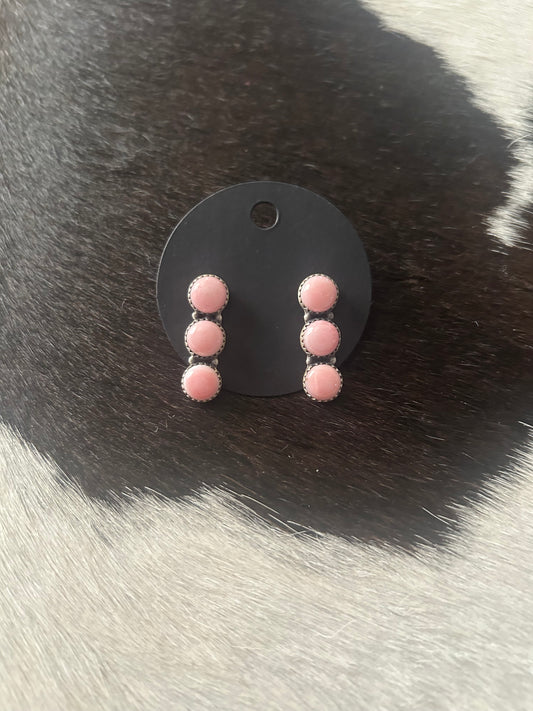 Pink Conch Earrings