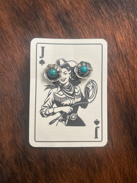 Turquoise Flower Earrings