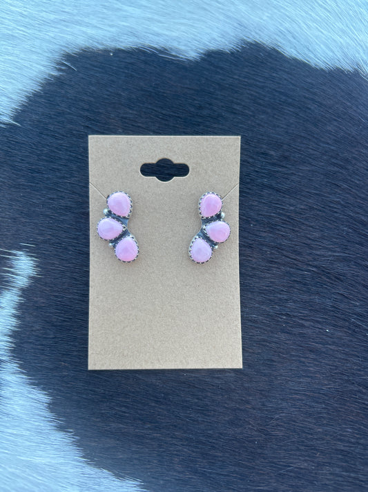 Pink Conch Earrings
