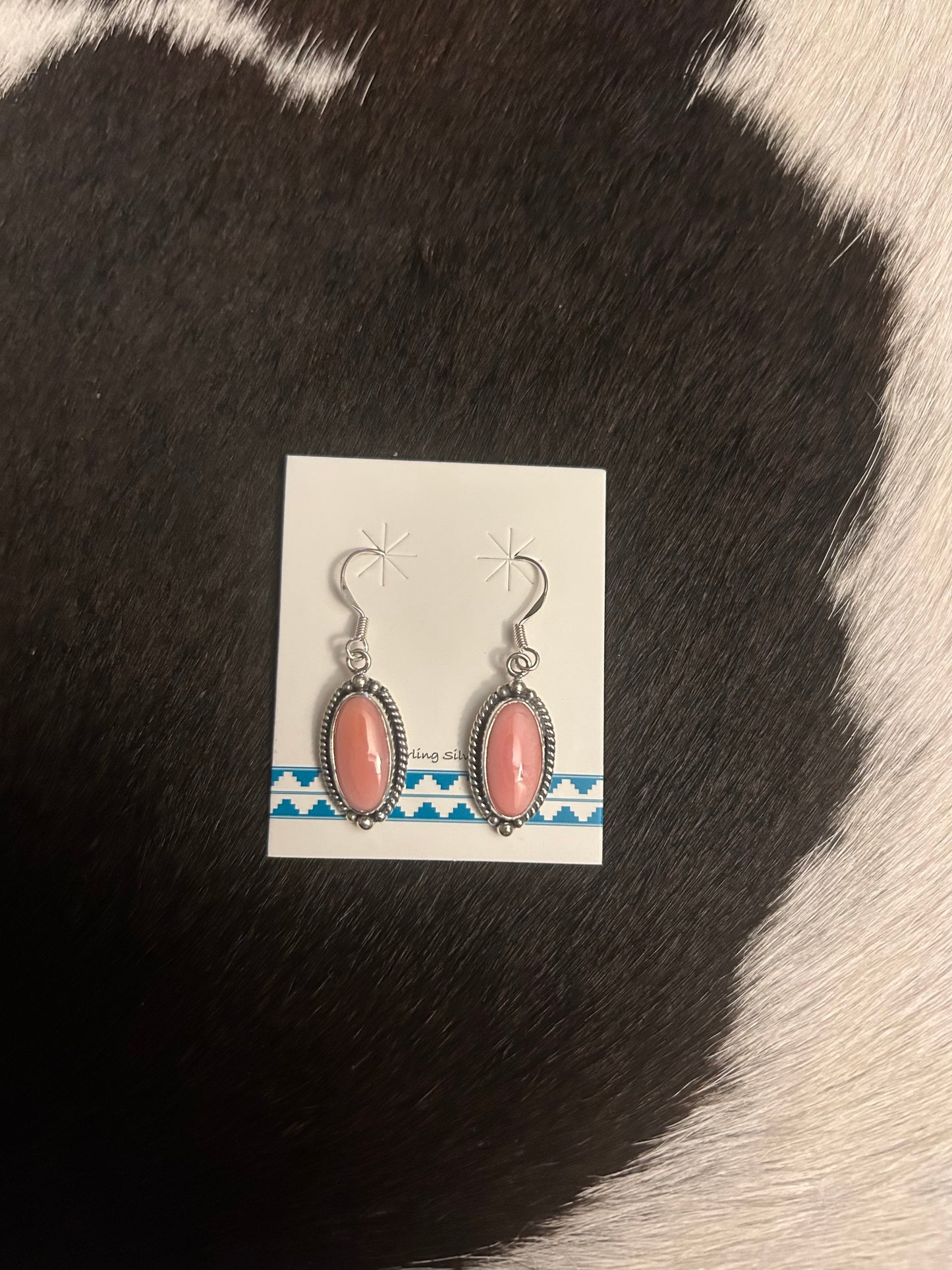 Pink Conch Dangle Earrings