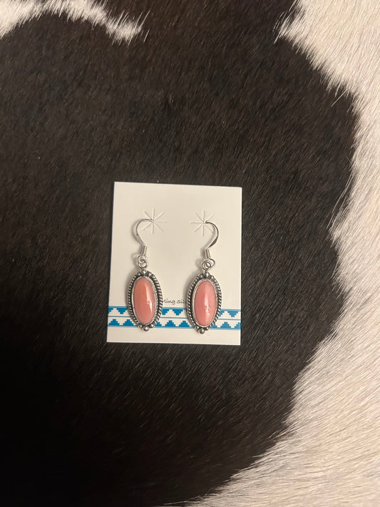 Pink Conch Dangle Earrings