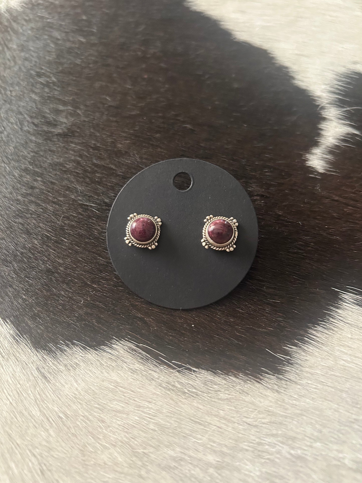 Purple Spiny Earrings