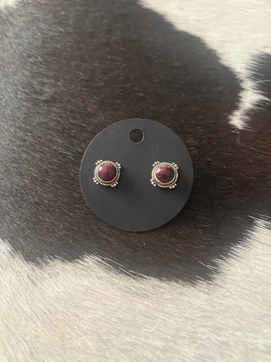 Purple Spiny Earrings