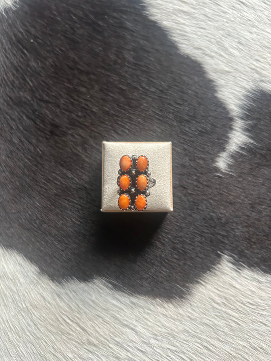 Orange Spiny Ring (Size 7)