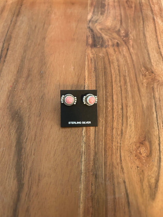 Pink Conch Earrings