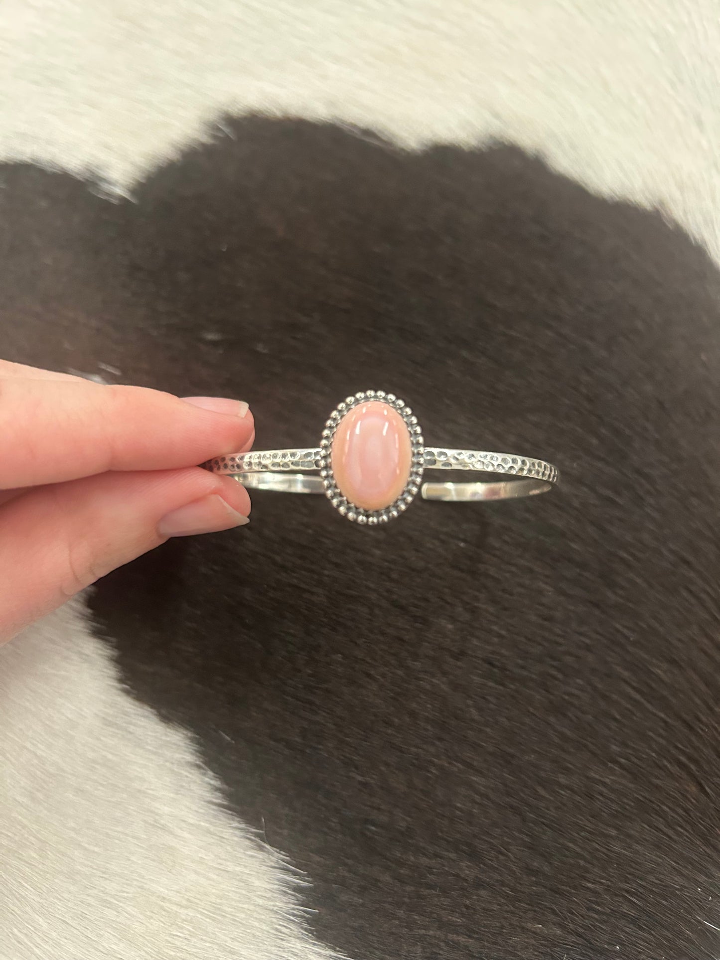 Pink Conch Cuff Bracelet